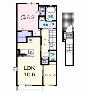 ミナ タウン【2階】の間取り