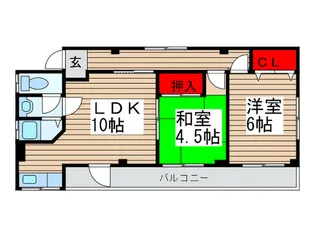 野口 コ―ポ【3階】の間取り
