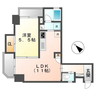 ノッティングヒル【6階】の間取り