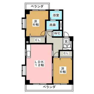 ライズマンション【2階】の間取り