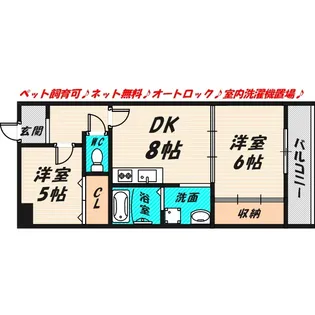 レジデンス鶴見緑地【3階】の間取り