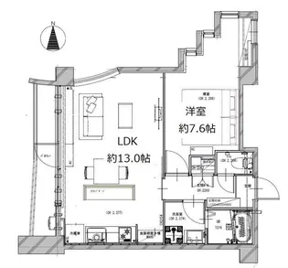 ピエタテール【2階】の間取り