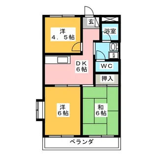 リバータウン美濃II【1階】の間取り