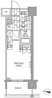 パークハビオ恵比寿【4階】の間取り