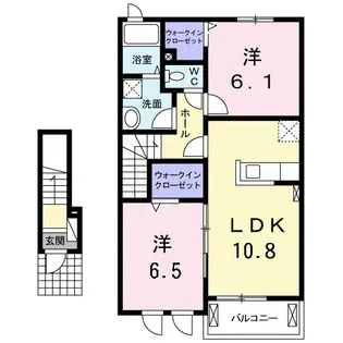 サンライズガーデン A【2階】の間取り