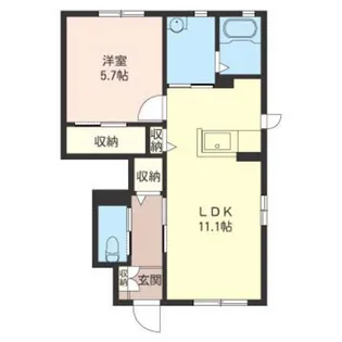 サンロワールA【1階】の間取り