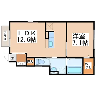 セジュール清水沼【1階】の間取り