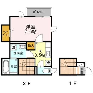 ウェールス多摩川【2階】の間取り
