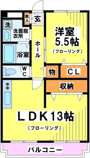グリーンパレス柏野【2階】の間取り