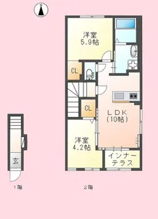 ロイヤルコート王将【2階】の間取り