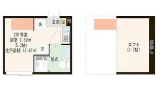 ハレテラス平和台【2階】の間取り