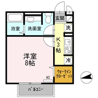 プリムローズ-北野4丁目-【1階】の間取り