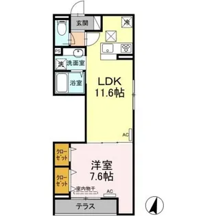 エクセリア上鷺宮II【1階】の間取り