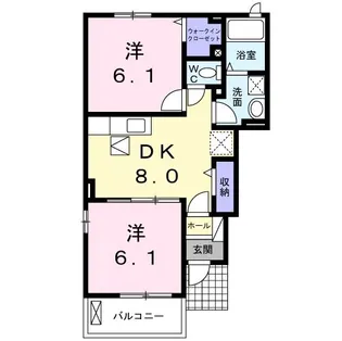 カーサ フェリーチェ II【1階】の間取り