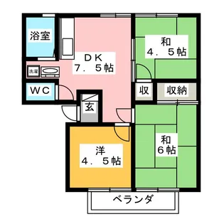 ヴァンクール【2階】の間取り