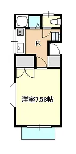 セジュール・ア・ラフォレI【2階】の間取り