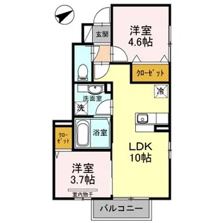 D-HOUSE B棟【1階】の間取り