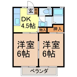 あおばハイツ【2階】の間取り