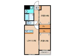 ロイズプレシア多々良東【2階】の間取り