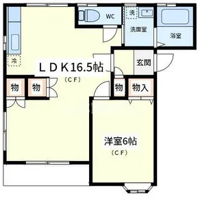 ゆうきハイツ【1階】の間取り
