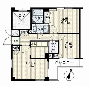 ヴィンテージ杉並和田【1階】の間取り