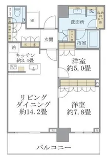 ザ・タワー横浜北仲【9階】の間取り