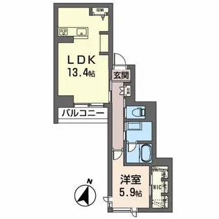 レフィアント立町【2階】の間取り