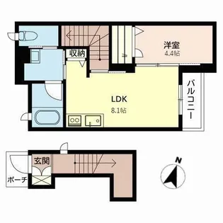 メゾン・ド・山本通【2階】の間取り