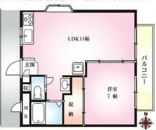 サンコーポ小町通【2階】の間取り