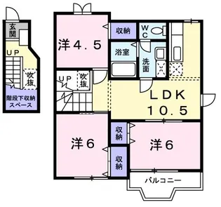 アヴェニールイグチIII【2階】の間取り