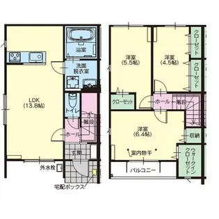 Twin Terrace千波C【1階】の間取り