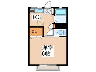 はるちかハイツ【1階】の間取り