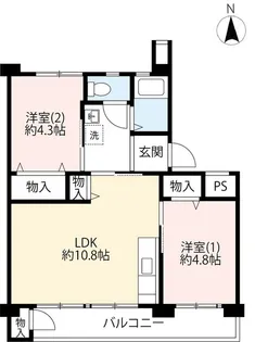 UR竹の塚第一【5階】の間取り