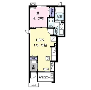 ビオーラ築盛II【1階】の間取り