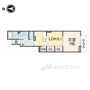 シエル・ケイエム【1階】の間取り