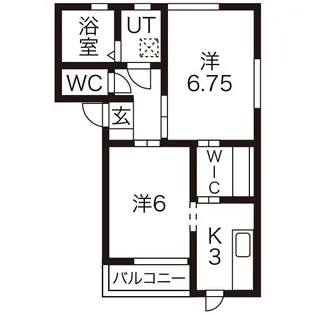 サンパティ英 A棟【2階】の間取り