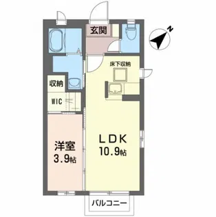 ファイン泉崎【1階】の間取り