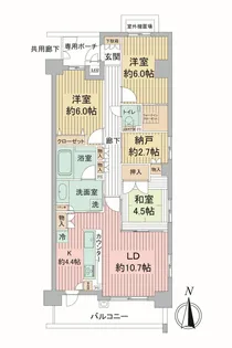 エスリード伏見桃山グラセント【5階】の間取り