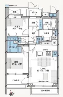 クレアホームズ神楽坂【2階】の間取り