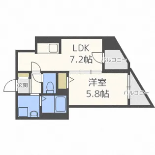 レジェンドコート琴似【3階】の間取り