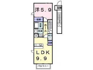 ルミナス藍住 A・B【2階】の間取り