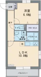 ルミエール若葉【1階】の間取り