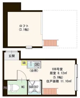 ハーモニーテラス北新宿II【1階】の間取り