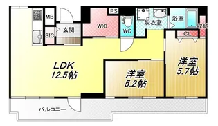 ユニハイム平野公園【9階】の間取り
