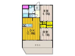 APARTMENT樟風館【1階】の間取り