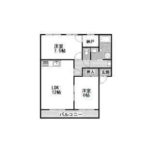クバーズ1【2階】の間取り