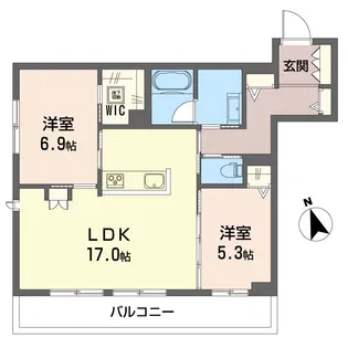 ベレオ船橋【1階】の間取り