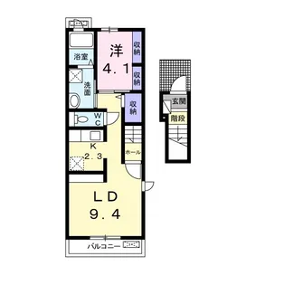 カーサグリシーナ常盤【2階】の間取り