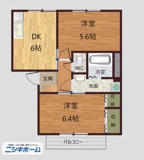 リバーサイド新浜【2階】の間取り