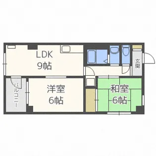 ニューグリーンリーブス【2階】の間取り